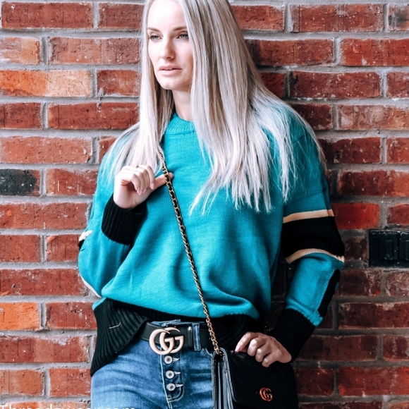 Emerald Two Tone Sweater - Picture 5 of 6